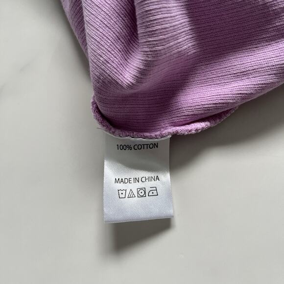 Nash Collection Ribbed Lilac sweatshirt Sz YXL Sporty casual Academia Festival - Picture 6 of 11